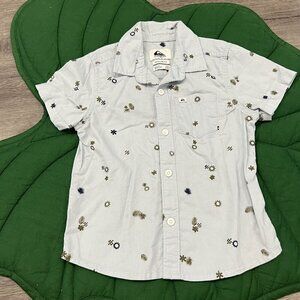 Quiksilver Toddler Boy 4 Light Blue Button Front Shirt